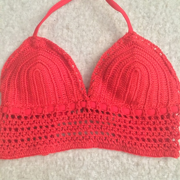 🍒 NWT Red Crotchet Bikini Top - Picture 2 of 5